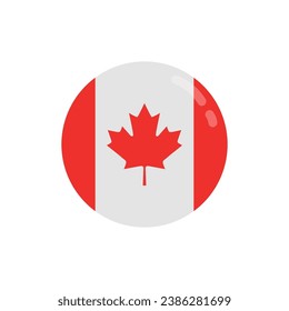 Canada Flag Icon Vector Design.