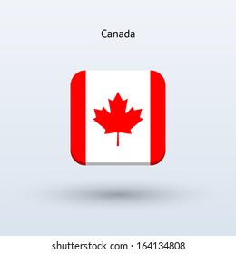 Canada flag icon. Vector illustration.