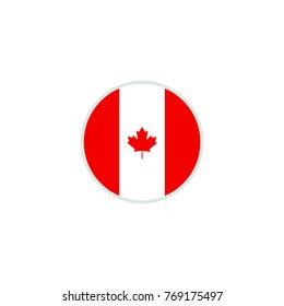 Canada flag icon. Vector illustration.