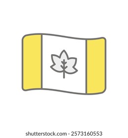 Canada Flag icon vector stock illustration