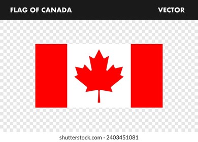 Kanada Flagge. Flagge Kanadas, Illustration. Flaggenbild. Vektorgrafik
