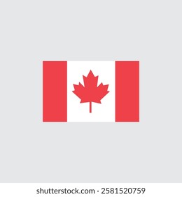 Canada Flag Illustration Representing National Pride, Unity, and Heritage