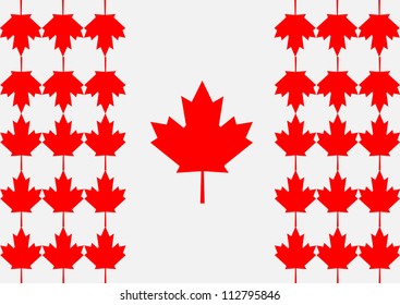 Canada Flag for Independence Day. Vector illustration.