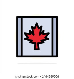 Canada, Flag, Leaf Abstract Circle Background Flat color Icon. Vector Icon Template background