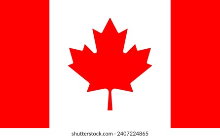 Icono de línea de bandera de Canadá. Hockey, arce, estado, ciudad, canadienses, frío, nieve, jarabe, Ottawa, Quebec, Vancouver. Iconos vectores para empresas y publicidad