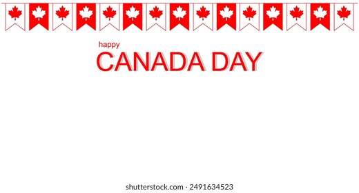 Canada flag logo vector design for Canada Day