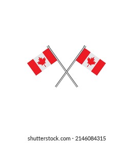 Canada flag logo. vector icon illustration flat design.