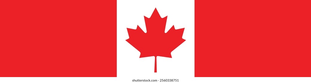 Canada flag long banner digital vector illustration
