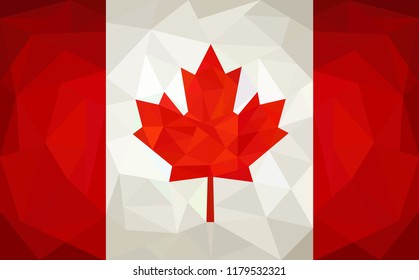 canada flag in lowpoly style