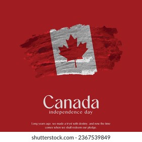 Canada Flag Made of Glitter Sparkle Brush Paint Vector, Celebrating Canada Independence Day.