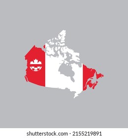 Canada Flag Map Logo Combining Flag Stock Vector (Royalty Free ...