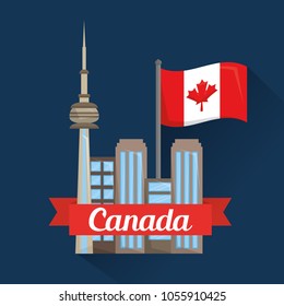 canada flag map monument