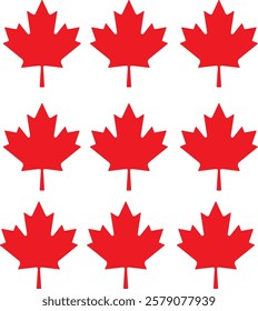 canada, flag, maple, leaf, symbol, icon, button, illustration, country, national, vector, america, sign, red, nation, banner, design, 