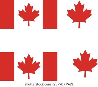 canada, flag, maple, leaf, symbol, icon, button, illustration, country, national, vector, america, sign, red, nation, banner, design, 