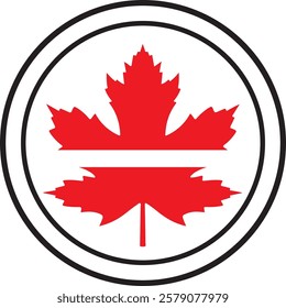 canada, flag, maple, leaf, symbol, icon, button, illustration, country, national, vector, america, sign, red, nation, banner, design, 