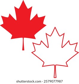 canada, flag, maple, leaf, symbol, icon, button, illustration, country, national, vector, america, sign, red, nation, banner, design, 