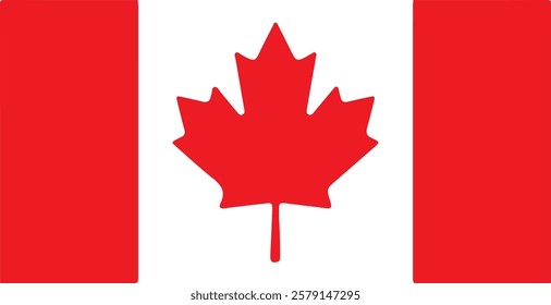 Canada, flag, maple, leaf, symbol, icon, button, illustration, country, national, vector, 