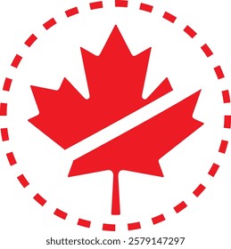 Canada, flag, maple, leaf, symbol, icon, button, illustration, country, national, vector, 