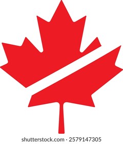 Canada, flag, maple, leaf, symbol, icon, button, illustration, country, national, vector, 