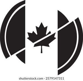 Canada, flag, maple, leaf, symbol, icon, button, illustration, country, national, vector, 