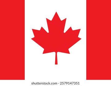 Canada, flag, maple, leaf, symbol, icon, button, illustration, country, national, vector, 