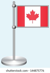 Canada Flag with Metal Stand
