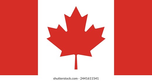 Bandera de Canadá Diseño de la bandera nacional de Canadá con relación de aspecto original 2 : 1 ilustración vectorial fácil de usar archivo eps formato