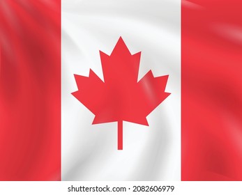 canada flag, official colors and correct proportions canada flag. vector illustration