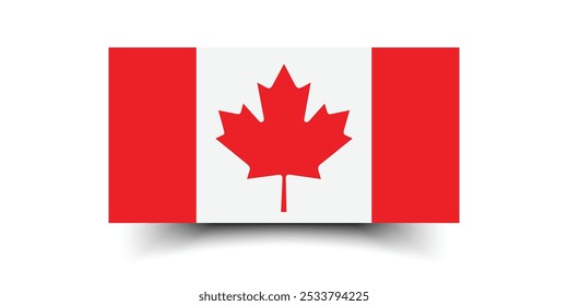 Canada flag official colors and proportion digital vector illustration