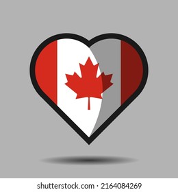 Canada flag. Official national flag element vector. Flag of world symbol and icon. Vector eps 10.