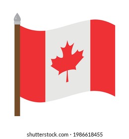 canada flag on pole design