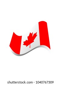 Canada flag on white background