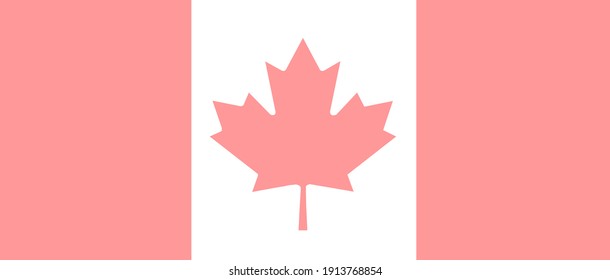 Canada flag panorama background with red and white maple leaf for web designs and concepts.