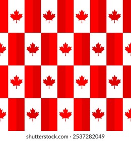 canada flag pattern design. maple leaf background. vector illustration