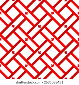 canada flag pattern intertwined. geometric background for decoration. vector illustration