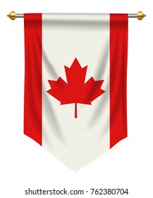 Canada flag or pennant isolated on white