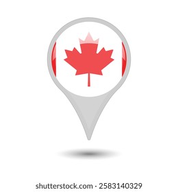 canada flag pin vector design