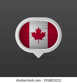 Canada flag realistic flag. Made in Canada. Vector illustration.