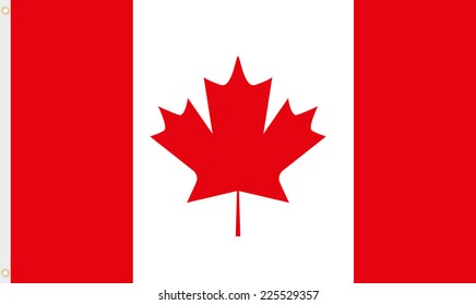 canada flag with red maple leaf