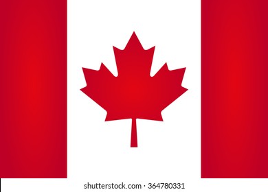Canada flag red and white illustration  of a stylish