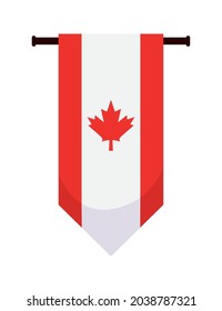 canada flag representation over white
