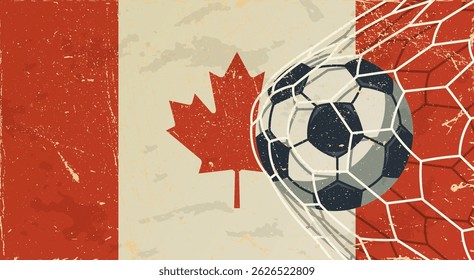 Canada flag with retro vintage concept