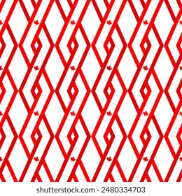 canada flag rhombus pattern background. vector illustration