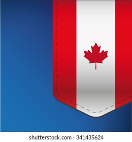 Canada flag ribbon vector