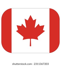 Canada Flag. Flag of Canada in shape