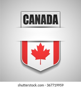 Canada flag shield