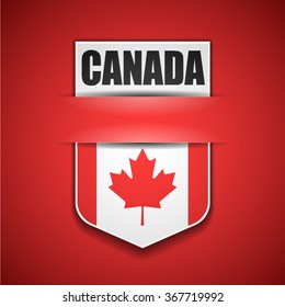 Canada Flag Shield Stock Vector (Royalty Free) 367719992 | Shutterstock