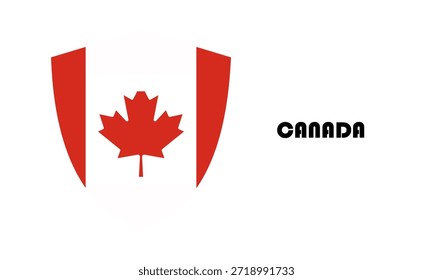 Bandera de Canadá en forma de escudo (insignia)