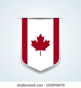Canada flag shieldtag illustration
