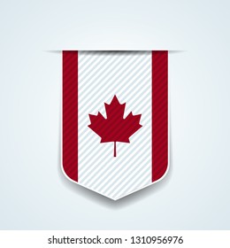 Canada flag shieldtag illustration